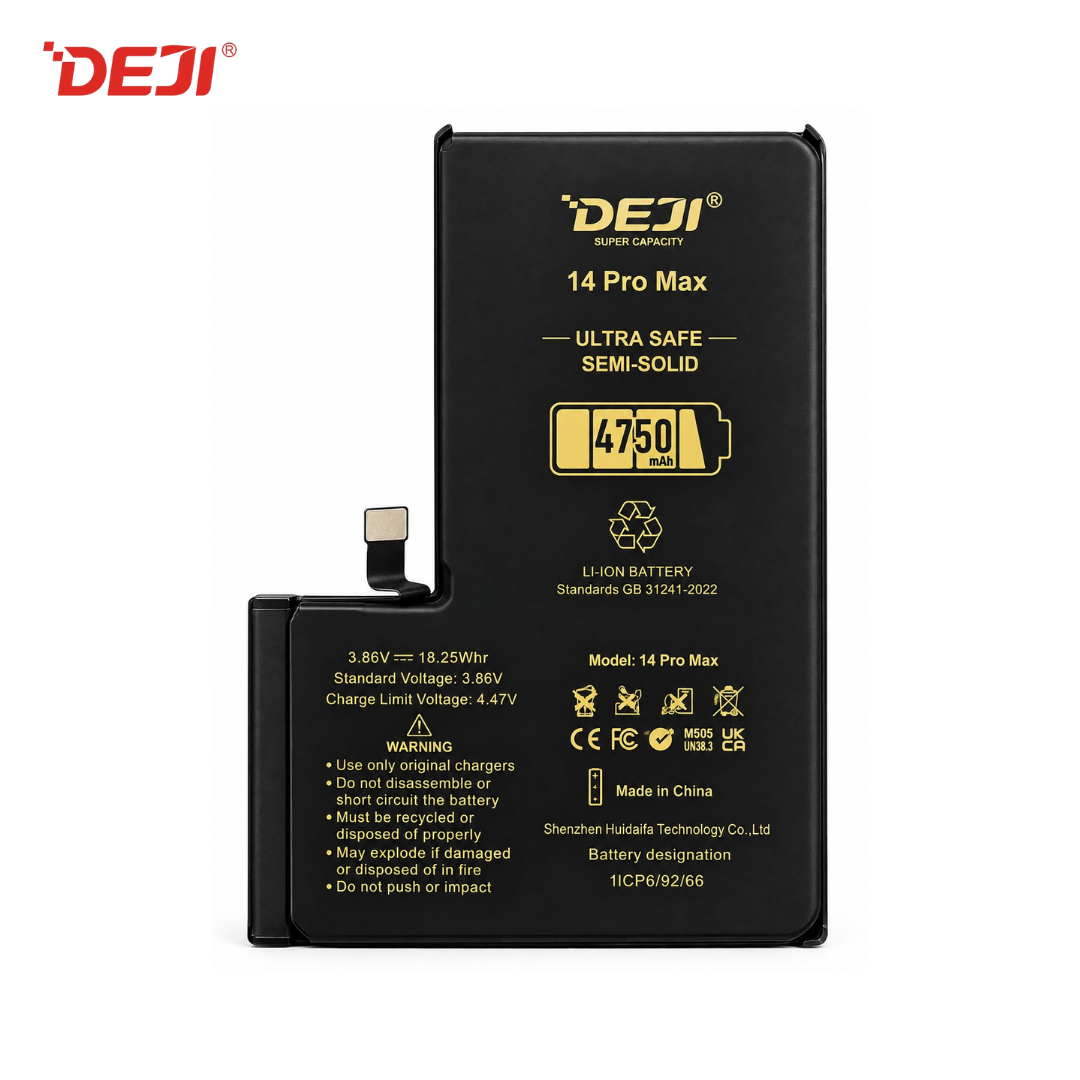 Batería DEJI para iPhone 14 Pro Max - 4750 mAh - Semi-Solid de alta capacidad