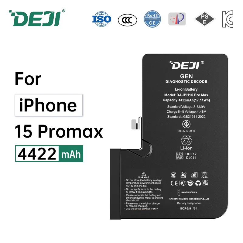 Bateria iphone 15 pro max Genuine IC 4422 mAh DEJI