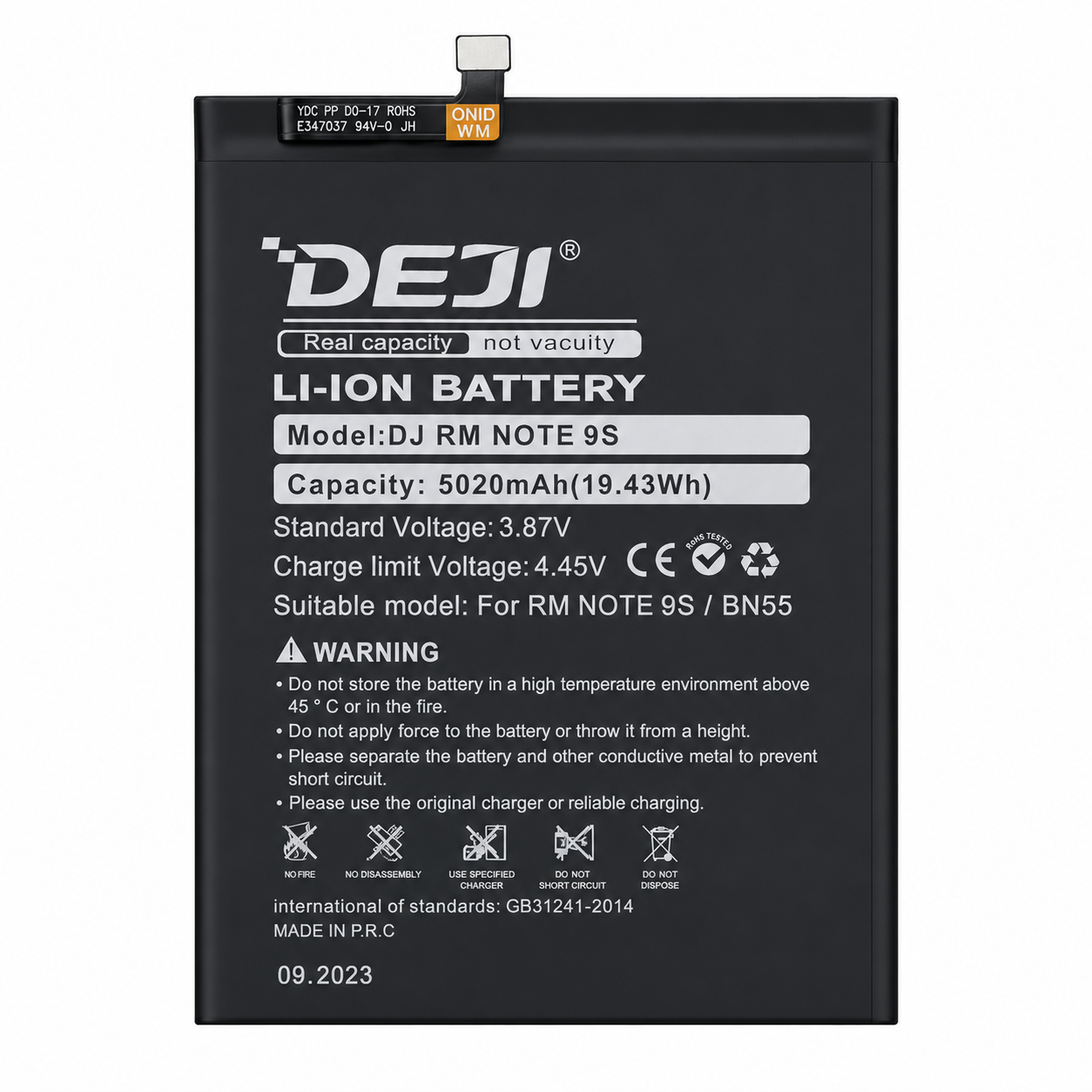 Bateria xiaomi Redmi Note 9S BN55 5020 mAh DEJI