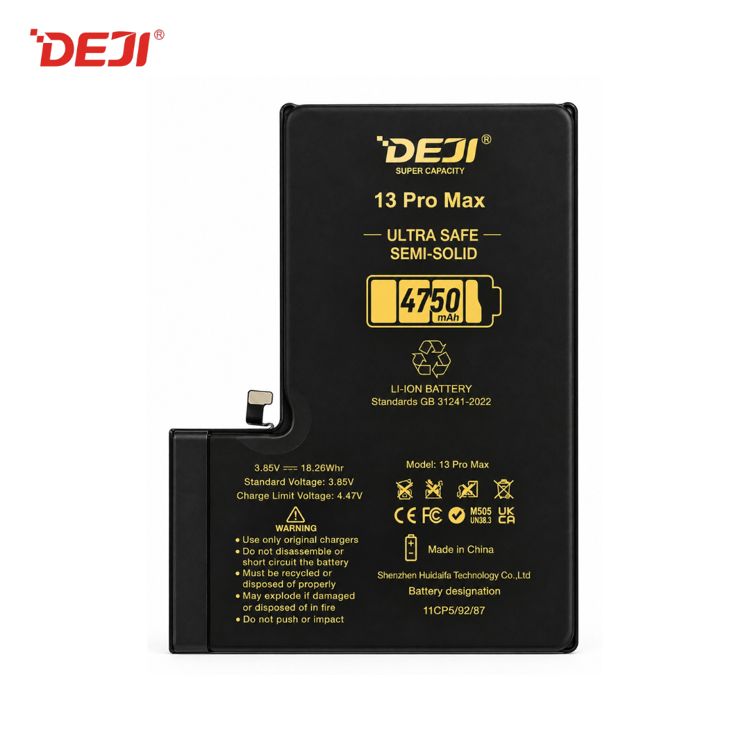 Batería DEJI para iPhone 13 Pro Max - 4750 mAh - Semi-Solid de alta capacidad