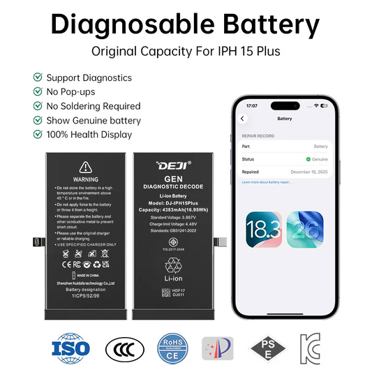 Bateria iphone 15 plus Genuine IC 4383 mAh DEJI