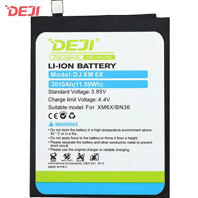 Bateria xiaomi Mi 6X / Mi A2 / Redmi A2 BN36 3010 mAh DEJI