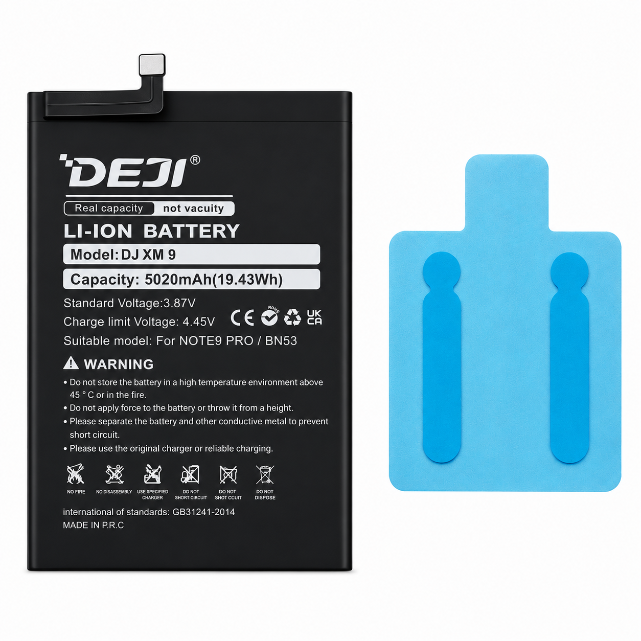 Bateria xiaomi Redmi Note 9 Pro / Note 10 Pro BN53 5020 mAh DEJI