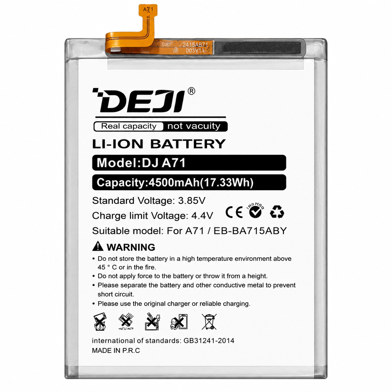 Bateria samsung A71 4G EB-BA715ABY DEJI 4500 mAh