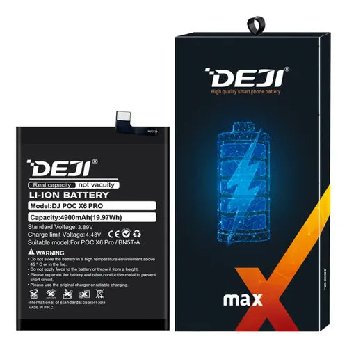 Bateria Xiaomi Poco X6 Pro / Redmi Note 13 Pro 4G / 13T / Poco F6 Pro / 14T BM5T-B 4900 mAh DEJI